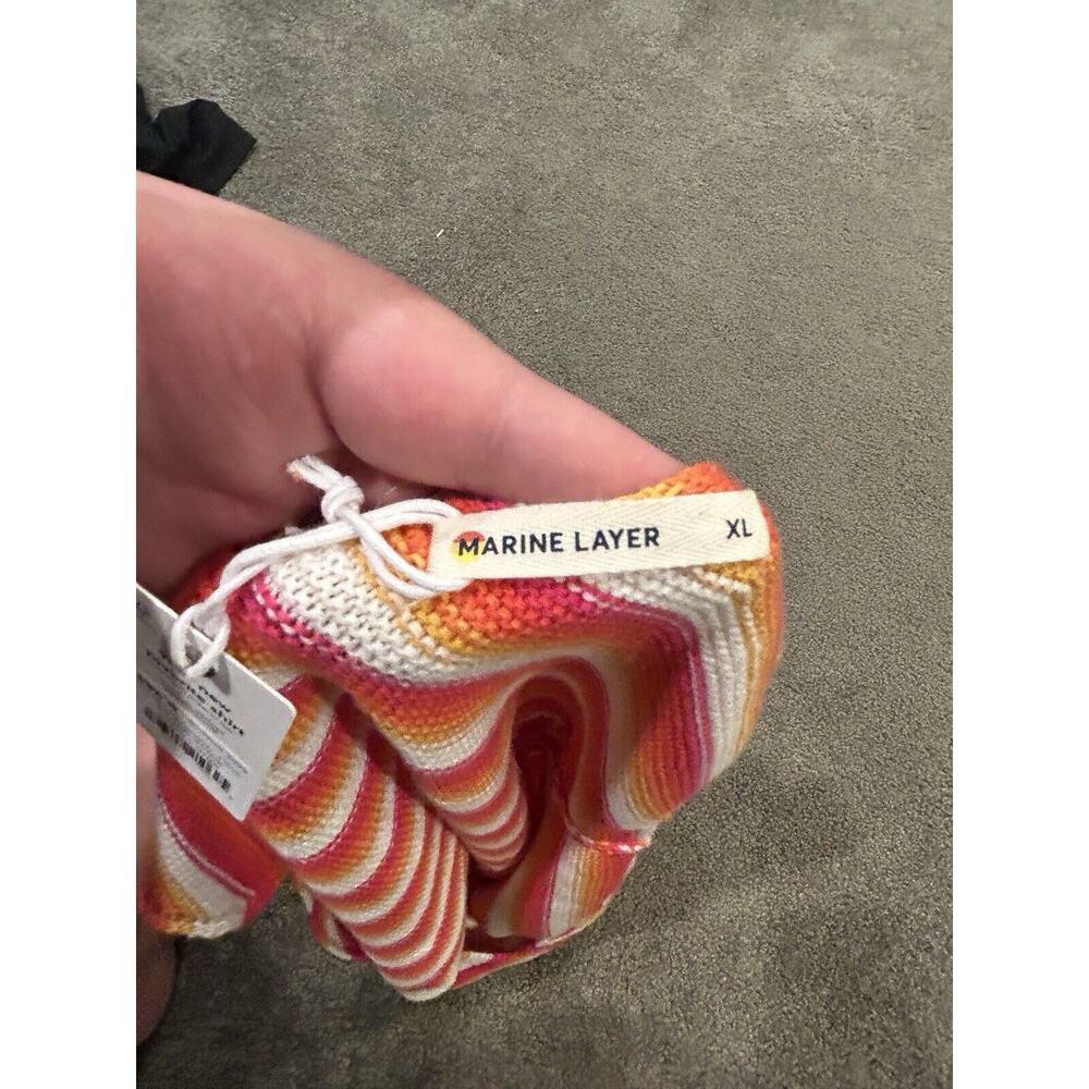Marine Layer Finley Sweater Tank Sunset Stripe Size XL - Picture 4 of 5